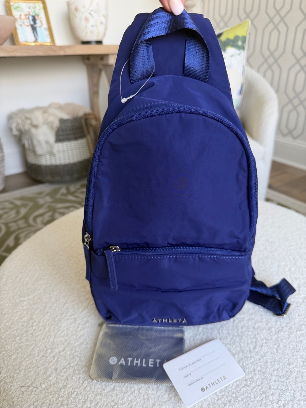 Athleta Mini Backpack Deep Cobalt Blue Travel Commuter Daypack Never used